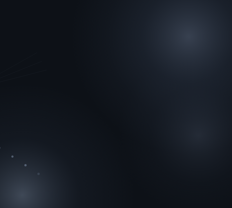 Abstract dark navy background with luminous orbs, illustrating the brand doom loop concept for B2B leadership